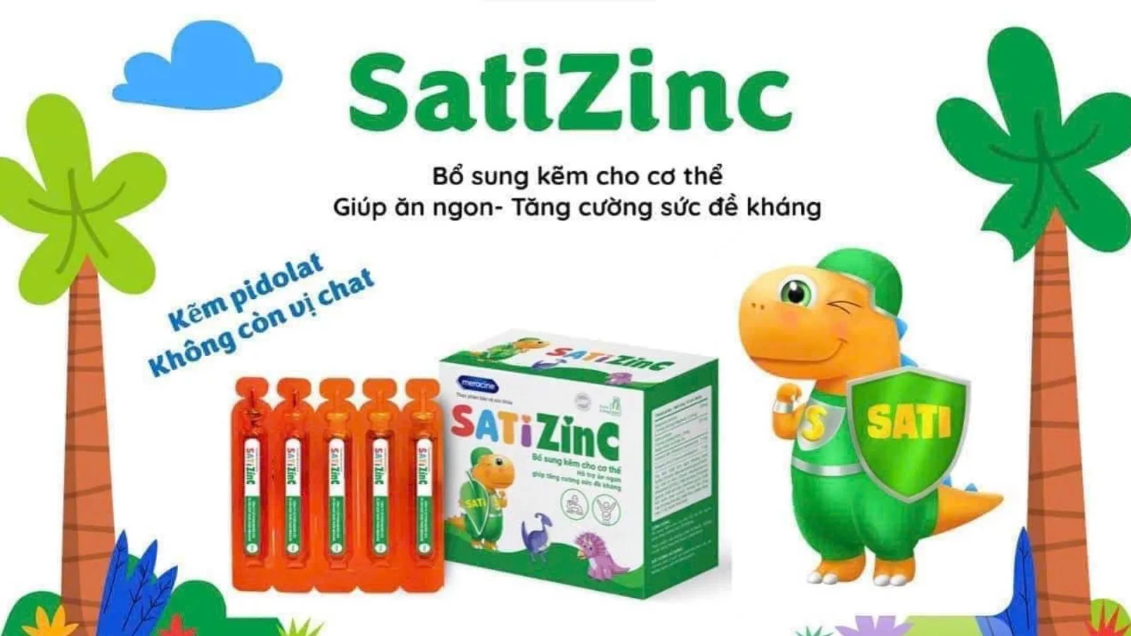 Kẽm SatiZinc - Bổ sung kẽm nhập khẩu từ Pháp 