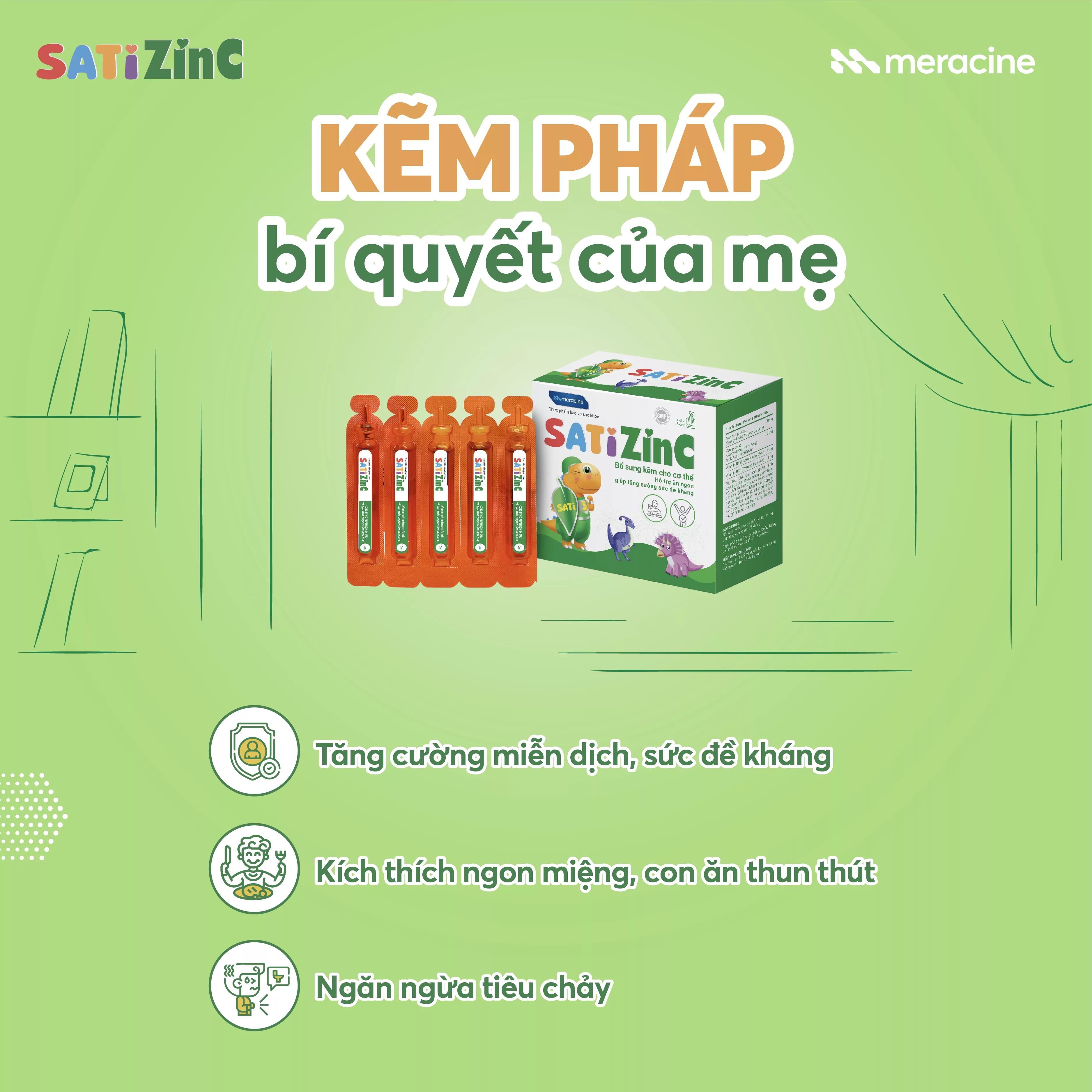 SatiZinc - Kẽm hữu cơ Pháp 