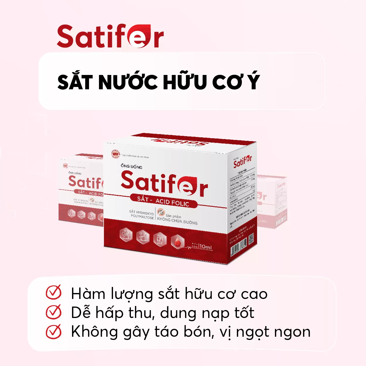 SatiFer bổ sung sắt hữu cơ Ý cho trẻ dạng lỏng