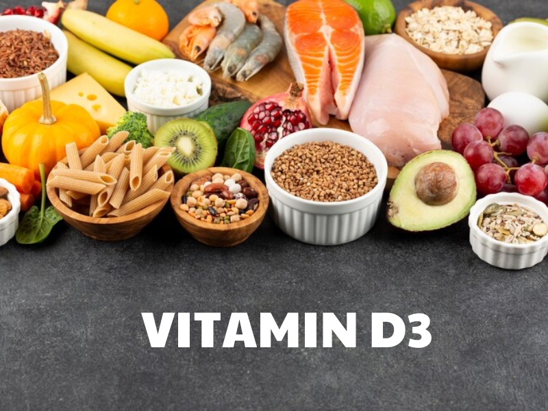 Vitamin D3 có trong một số thực phẩm, tuy nhiên trẻ sơ sinh chưa thể bổ sung bằng cách này