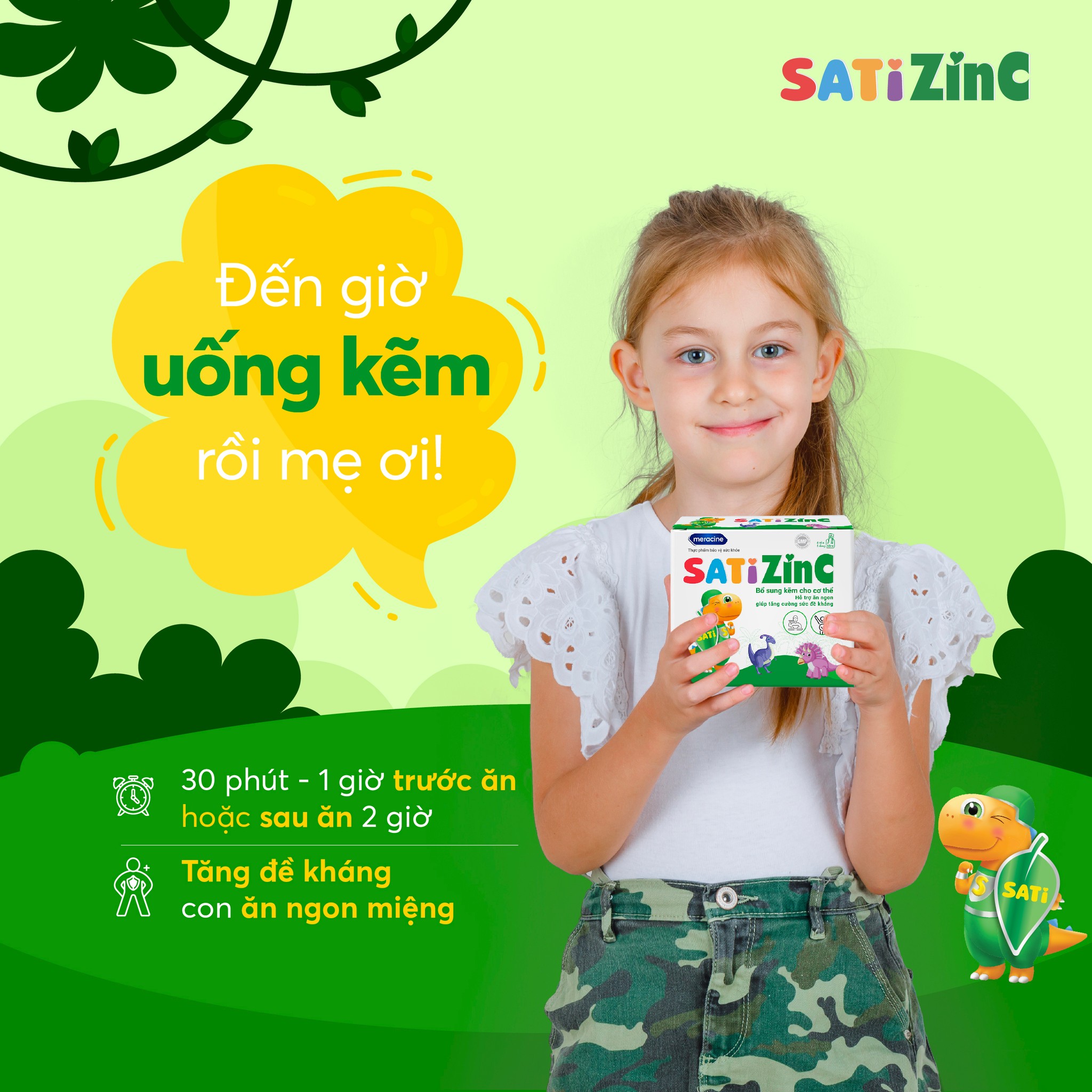 SatiZinc – Giải pháp bổ sung kẽm an toàn, hiệu quả cho trẻ